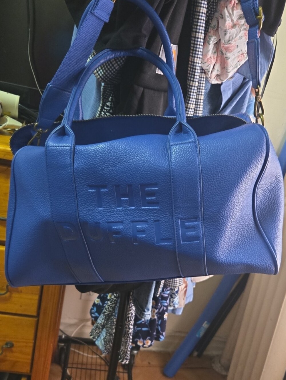 Unisex Blue Duffle Bag